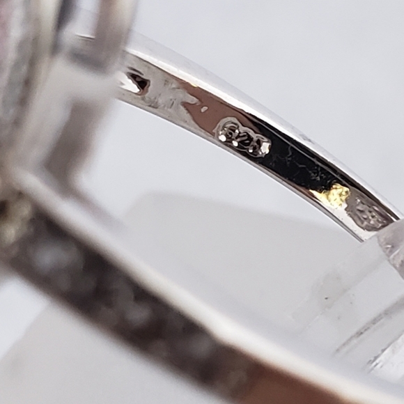 Sterling Pink Baguette Ring - Picture 6 of 8